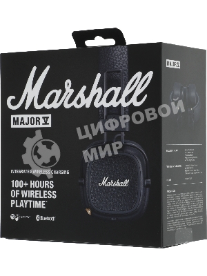 Беспроводные/проводные наушники Marshall Major V синий, накладные, Bluetooth + проводной, беспроводная зарядка, до 100 ч