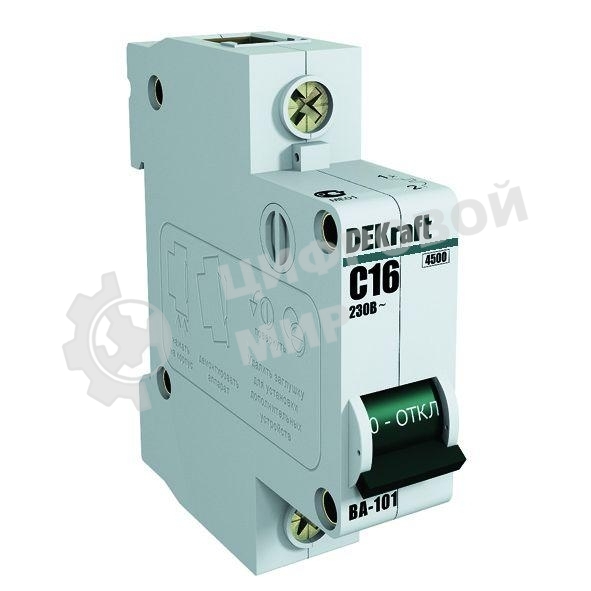 Выключатель автоматический модульный DEKraft 1п C 50А 4.5кА ВА-101 11059DEK