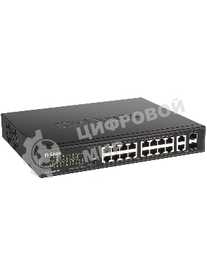 Коммутатор D-Link DES-1018MPV2 16x100Mb 16PoE неуправляемый