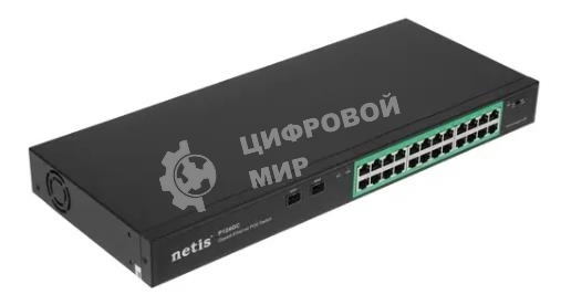 Коммутатор Netis 24PORT 10/1000M POE 2 SFP COMBO P124GC