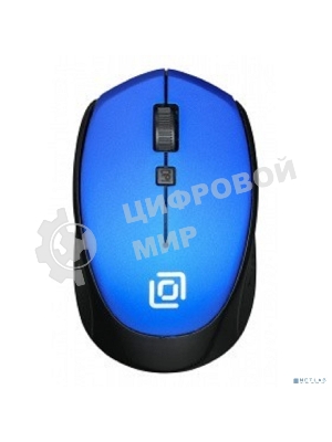 Мышь беспроводная Oklick 488MW синий/черный, 1600 dpi, радиоканал, USB, кнопки - 4
