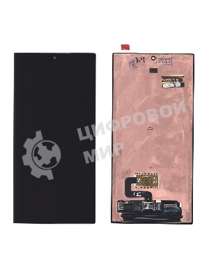 Дисплей для Samsung Galaxy S23 Ultra SM-S918B в сборе с тачскрином, черный orig