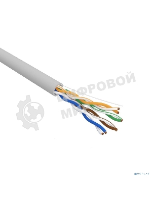 Кабель витая пара Rexant U/UTP, cat.5e, PVC, 4PR, 24AWG, INDOOR, SOLID, серый, 305м, серия LIGHT