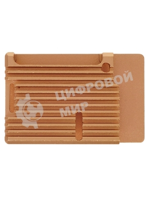 Корпус Qumo Aluminum case without fan, Raspberry Pi 4, gold(RS005)