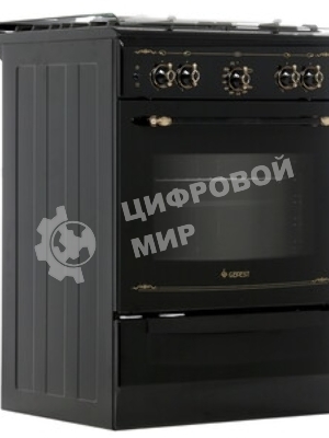Плита газовая Gefest ПГ 6100-02 0187 черный, конфорок 4 шт, духовка 52 л, 60 см x 85 см x 60 см