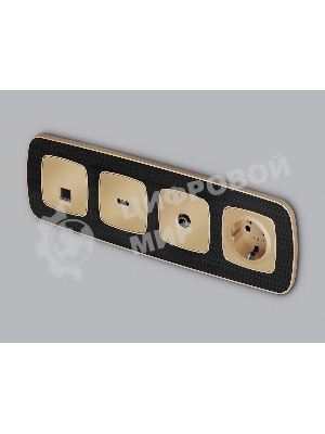 Лицевая панель OMEGA (Шампань) для HDMI розетки QUANT OP6140