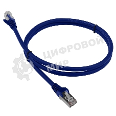 Патч-корд LANMASTER LSZH FTP cat.6, 0.5 м, синий