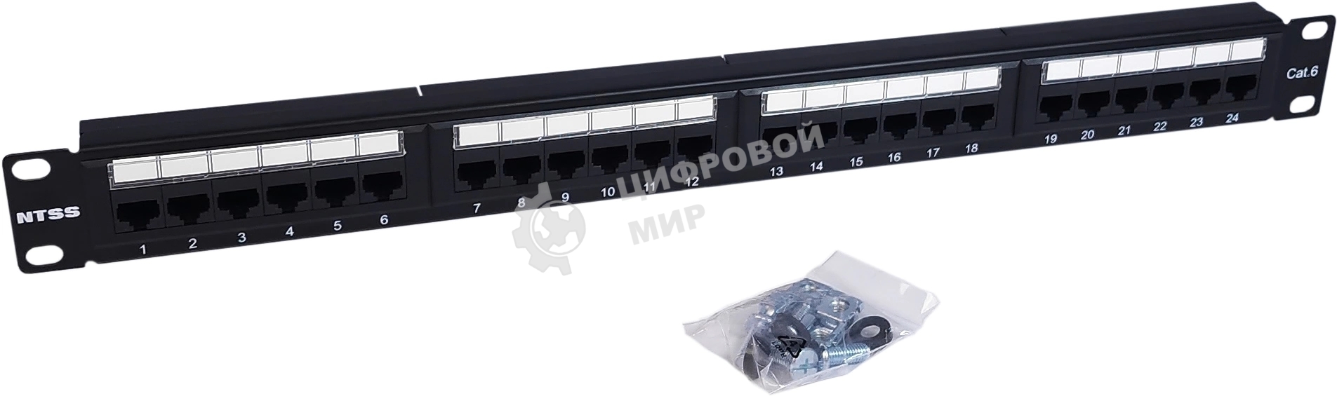 Патч-панель NTSS-PP-1U-24-UTP-RJ45-6-D 19