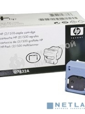 Картридж со скрепками HP Q7432A, комплект 2 картриджа по 1500 скрепок, для LJ M2727/M3035/3390/3392/CM3530/M525/M575, (1500x2)