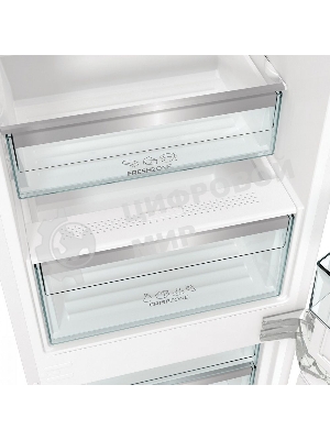 Встраиваемый холодильник Gorenje NRKI519E82WF, 193 см, электронное управление, цифровой дисплей, Wi-Fi, NoFrost Dual, Multiflow 360, контейнер CrispZone с контролем влажности, функция ConvertActive, AdaptTech, MultiAdjust, жесткое крепление, инверторный компрессор, уровень шума 35 дБ