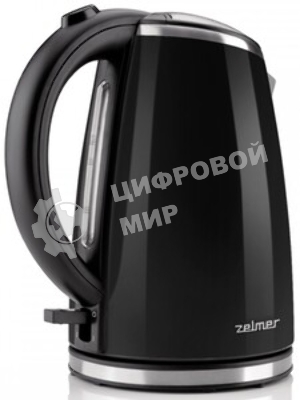 Чайник электрический Zelmer ZCK1274B 1.7 л, 2200 Вт, черный корпус: металл