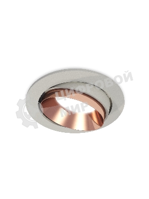 Комплект встраиваемого поворотного светильника Ambrella light XC7653025 SGR/PPG серый песок/золото розовое полированное MR16 GU5.3 (C7653, N7035)