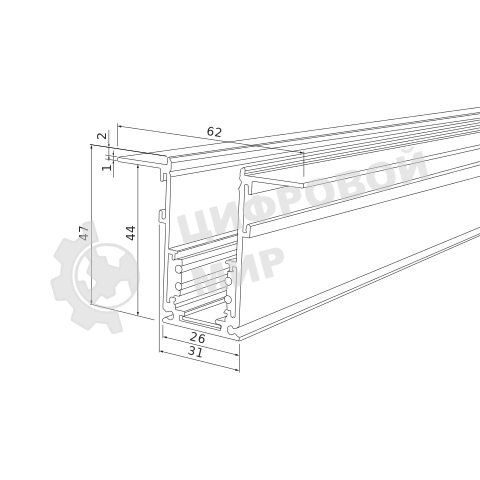 Slim Magnetic Шинопровод встраиваемый (белый) (2м) 85087/00