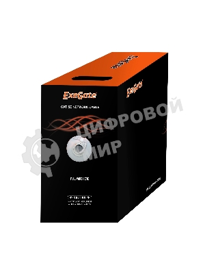 Кабель Exegate UTP EX264556RUS 4 пары кат.5e Exegate чистая 100% медь, бухта 305м, серый, PVC