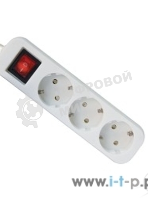 Удлинитель Defender S318 белый 1.8 м, 3 розетки 