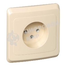 Розетка 1-м СП Этюд 16А IP20 без заземл. крем. SchE PC16-001K