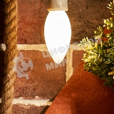 Лампа светодиодная филаментная Rexant Свеча CN35 9.5 Вт 915 Лм 4000K E14 матовая колба