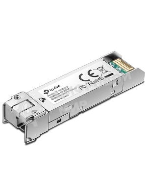 Модуль SFP TP-Link 1000Base-BX WDM Bi-Directional SFP module, TX: 1550 nm and RX: 1310 nm, 1 LC Simplex port, up to 2 km transmission distance in 9/125 μm SMF (Single-Mode Fiber), Supports Digital Diagnostic Monitoring (DDM).