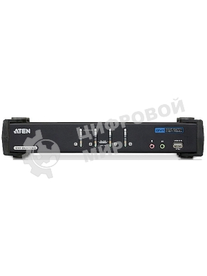 Переключатель KVM ATEN CS1784A-AT-G KVM+Audio+USB 2.0, 1 user USB+DVI => 4 cpu USB+DVI, со шнурами USB 4х1.8м., 2560x1600 60Hz DVI-D Dual Link/2048x