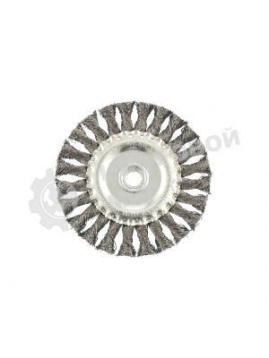 Щетка Matrix для УШМ 125 мм, М14, плоская, крученая проволока 0,35 мм