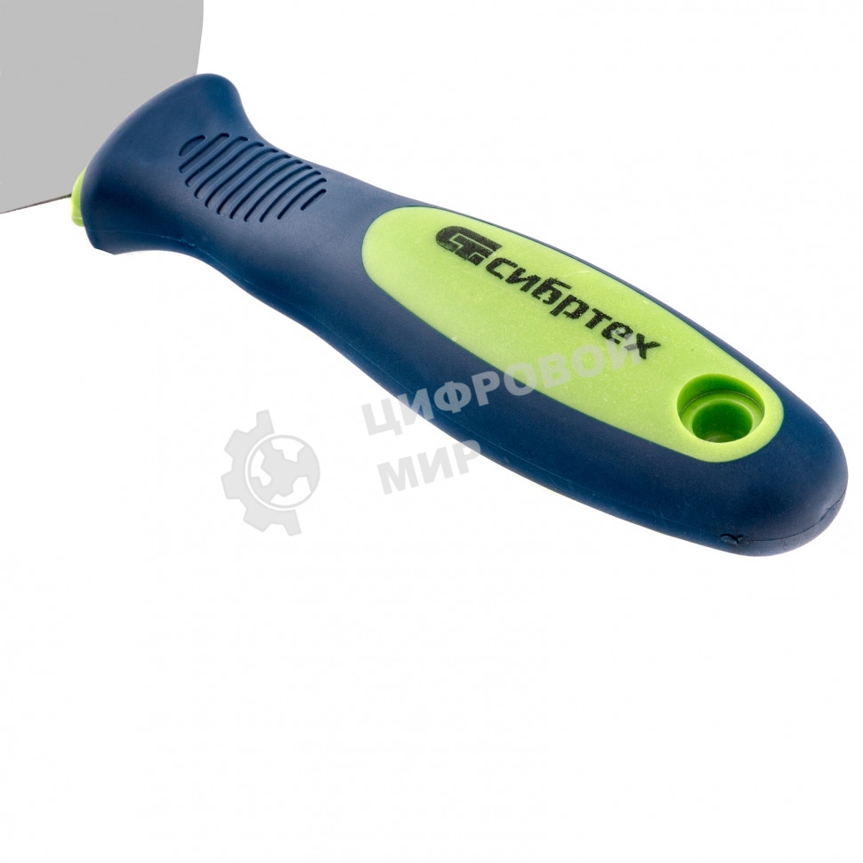 Шпательная лопатка из нержавеющей стали Сибртех 120 мм, двухкомпонентная рукоятка