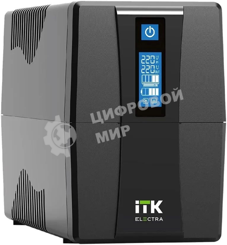 Источник бесперебойного питания Line-interactive 600ВА/360В, фаза 1/1, LCD дисплей,т с АКБ 1х7AH, USB, Schuko