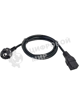Шнур питания ITK PC-C19D-3M C19-Schuko проводник.:3x1.5мм2 3м 230В 16А черный