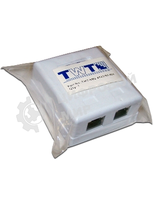 Настенная розетка, 2 порта RJ-45 категории 6, STP, белая