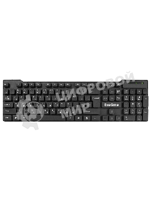 Клавиатура ExeGate Neo K120 (USB, полноразмерная, влагозащищенная, 104кл., Enter большой, длина кабеля 1,5м, черная, RTL)