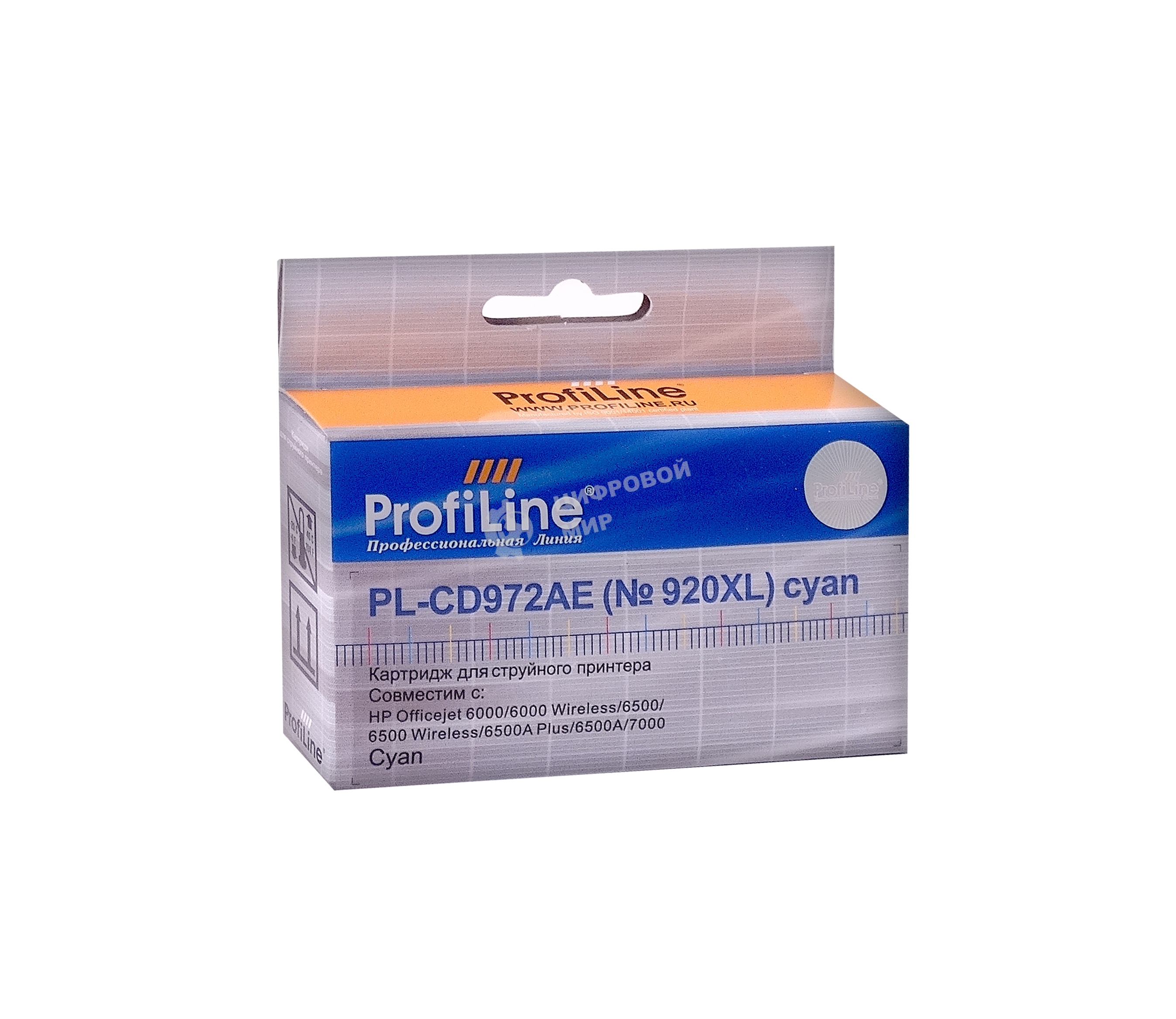 Картридж струйный ProfiLine PL-CD972AE №920XL для принтеров HP officejet 6000/6500/7000 Cyan водн