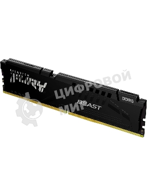 Оперативная память Kingston Fury Beast, DDR5, 32GB (1x32GB), 5200MHz, CL40, DIMM, радиатор, черный