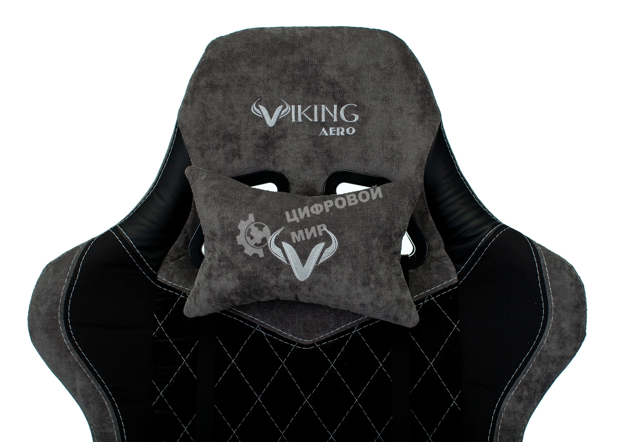 Кресло игровое Бюрократ VIKING 7 KNIGHT B FABRIC черный текстиль/эко.кожа крестовина металл/пластик