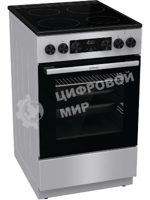Плита электрическая Gorenje GEC5C41SG серый, конфорок 4 электрических, духовка 70 л, 50 см x 85 см x 59.4 см (без крышки)