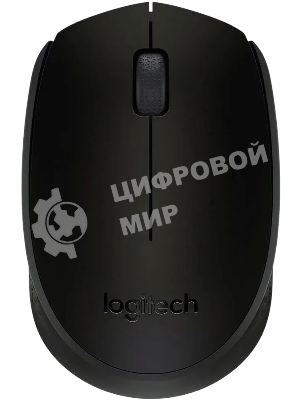 Мышь беспроводная Logitech B170 черный, 1000 dpi, радиоканал, USB, кнопки - 3