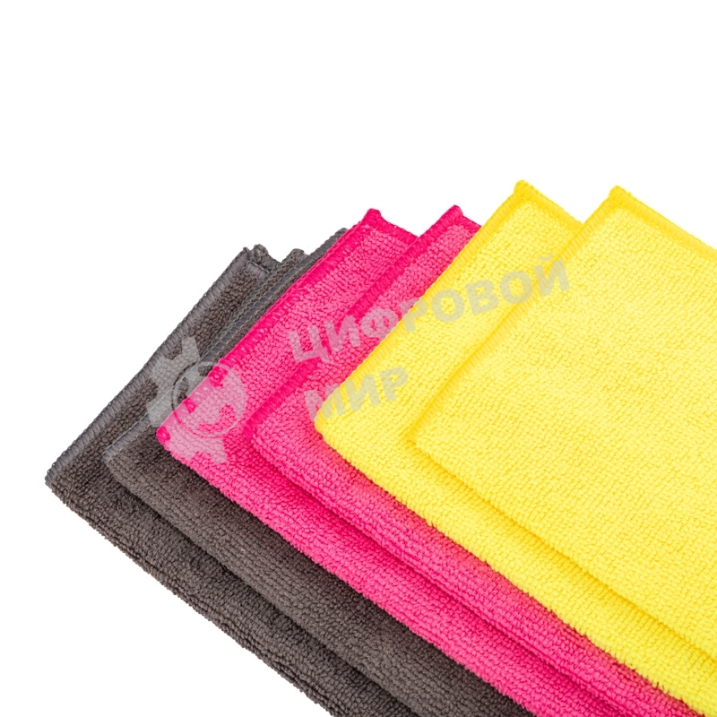 Микрофибра автомобильная Rexant плотность 25х25 см, 200 гр/м2, 6 шт.