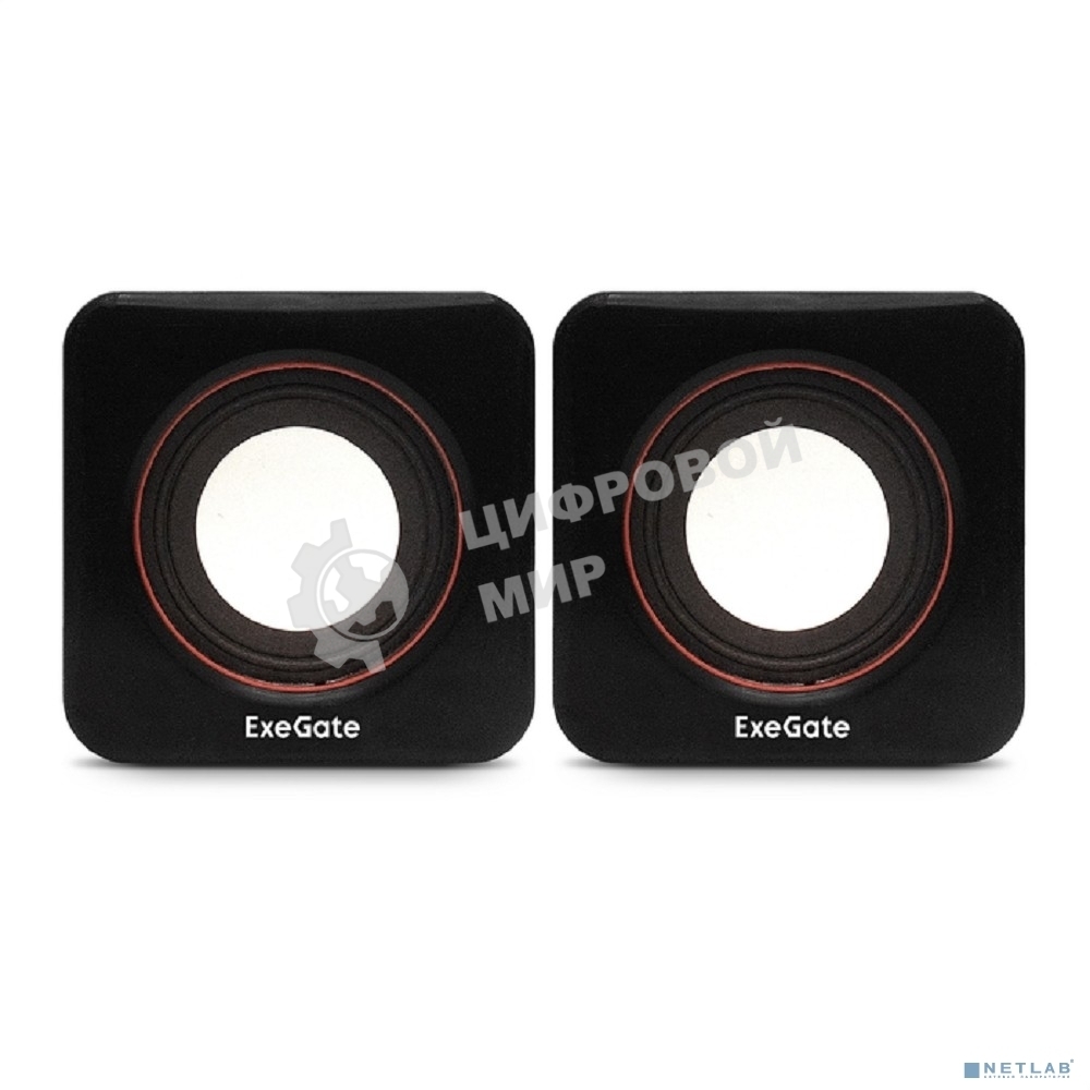 Акустическая система 2.0 ExeGate EX287050RUS Disco 160 (питание USB, 2х3Вт (6Вт RMS), 100-20000Гц, черный)