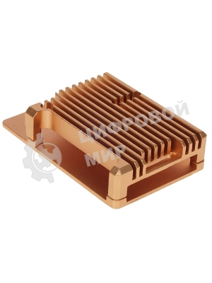Корпус Qumo Aluminum case without fan, Raspberry Pi 4, gold(RS005)
