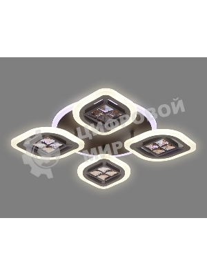 Светильник Ambrella light FA281/4 CF/TI кофе/янтарь 69W 530*530*80 (ПДУ РАДИО 2.4G)