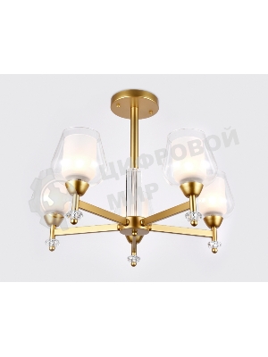 Светильник Ambrella light TR3154/5 GD/CL золото/прозрачный E27/5 max 40W D630*460