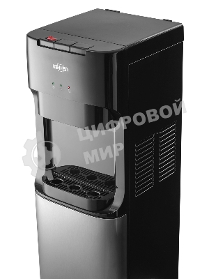 Кулер для воды VATTEN L45NKSTEEL, напольный, НАГРЕВ/ОХЛАЖДЕНИЕ КОМПРЕССОРНОЕ, 3 крана, черный, 6842
