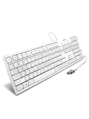 Клавиатура SVEN KB-S300 проводная, USB Type-A, белый