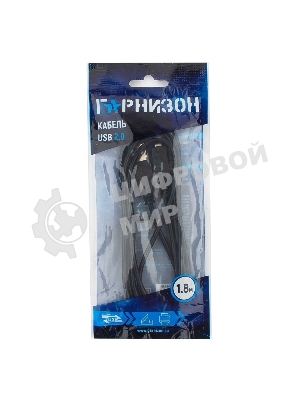 Кабель Гарнизон Кабель USB 2.0, AM/BM, 1.8м, пакет (GCC-USB2-AMBM-1.8M)