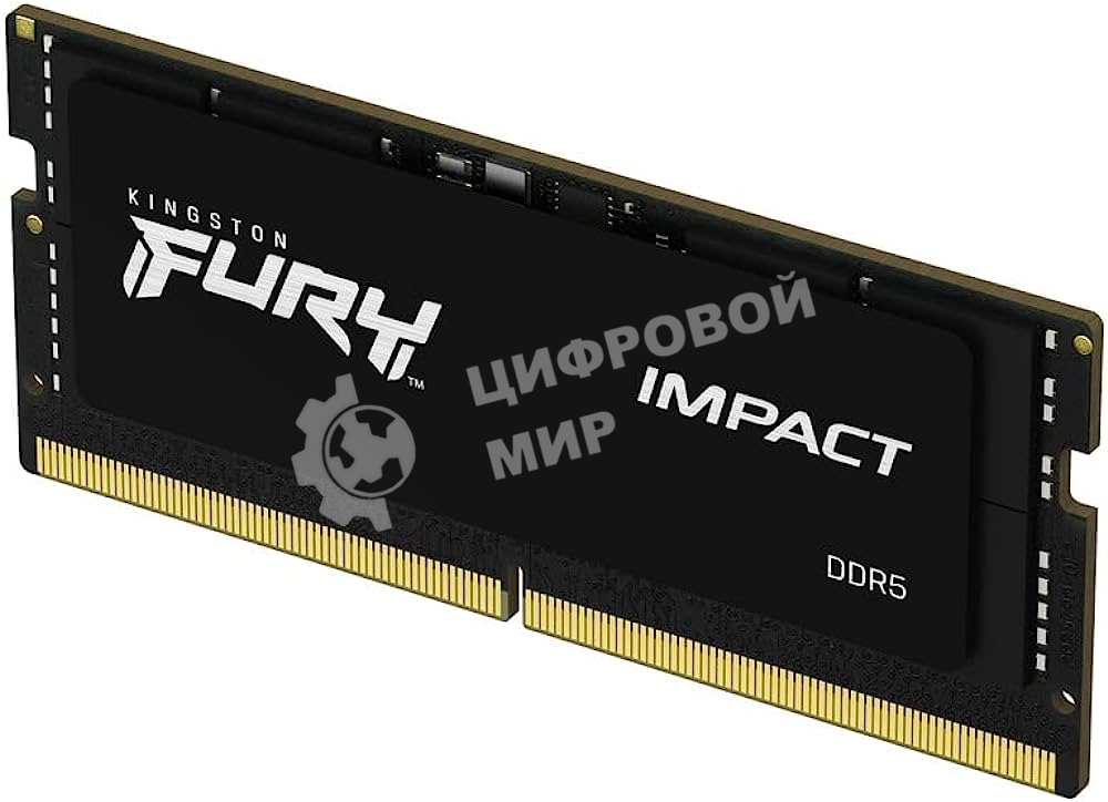 Оперативная память Kingston Fury Impact, DDR5, 32GB (1x32GB), 4800MHz, CL38 SO-DIMM