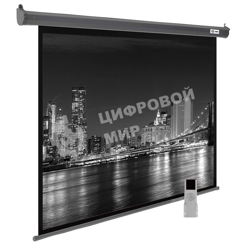 Экран Cactus 175x280 см SIlverMotoExpert CS-PSSME-280X175-DG 16:10 настенно-потолочный рулонный темно-серый (моторизованный привод)