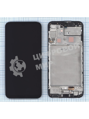 Дисплей для Samsung Galaxy A24 SM-A245F в сборе с тачскрином и рамкой, черный