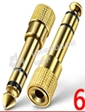 Переходник miniJack 3,5 мм - на Jack 6,3 мм позолоченный