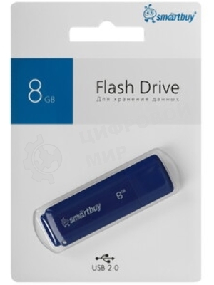 Флешка USB Smartbuy Scout Blue (SB008Gb2SCB), 8Gb, USB 2.0, R/W 15/8, синий