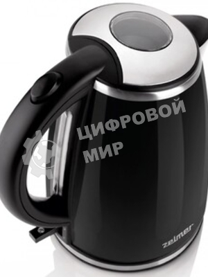 Чайник электрический Zelmer ZCK1274B 1.7 л, 2200 Вт, черный корпус: металл