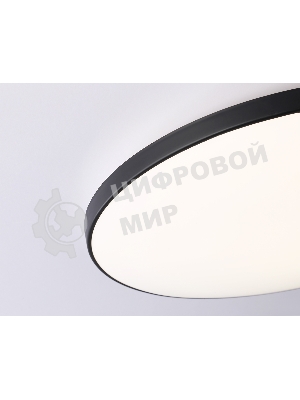 Потолочный светодиодный светильник Ambrella light FZ1224 BK черный IP44 13W 4200K D232*50 (Без ПДУ)