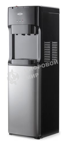 Кулер для воды VATTEN L45NKSTEEL, напольный, НАГРЕВ/ОХЛАЖДЕНИЕ КОМПРЕССОРНОЕ, 3 крана, черный, 6842